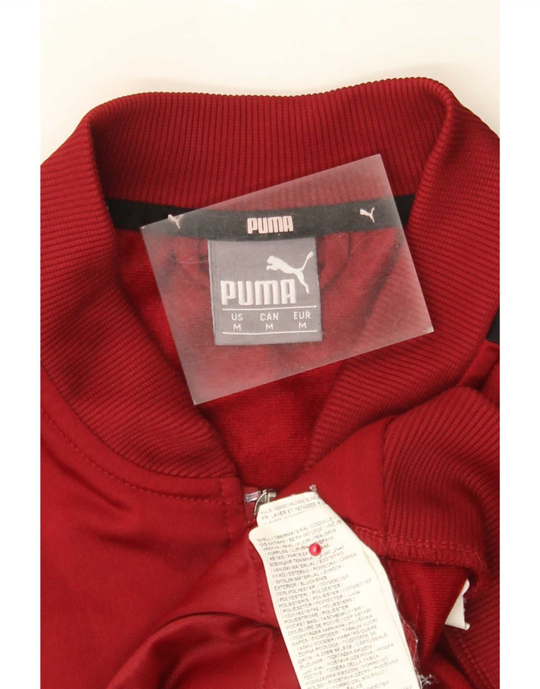 Puma Herren-Trainingsanzug mit grafischem Oberteil, mittelgroß, Burgunderrot, Farbblock