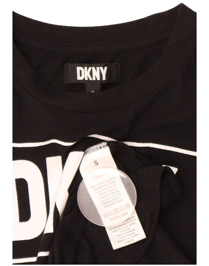 DKNY Mens Graphic T-Shirt Top Small Black Cotton