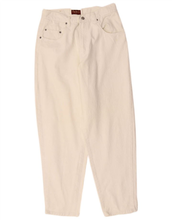 PEPE JEANS Herren Tapered Jeans W33 L30 Weiße Baumwolle