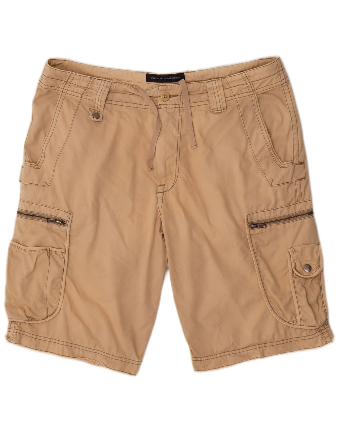French Connection Herren Cargoshorts W38 XL Beige Baumwolle