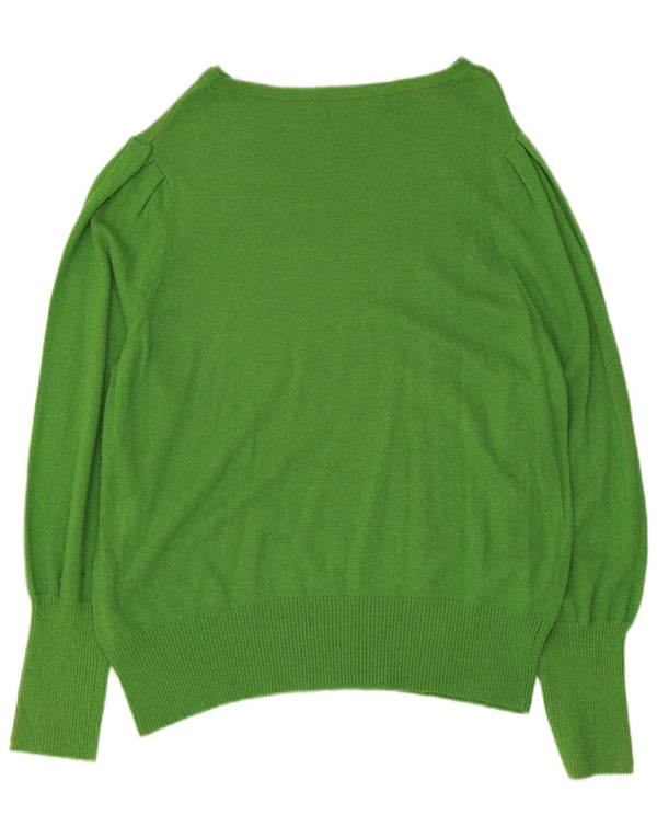 Marks & Spencer Damen-Pullover mit U-Boot-Ausschnitt, UK 22 3XL, grüne Viskose