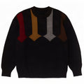 Vintage Herren Rollkragenpullover Pullover Große schwarze geometrische Schurwolle