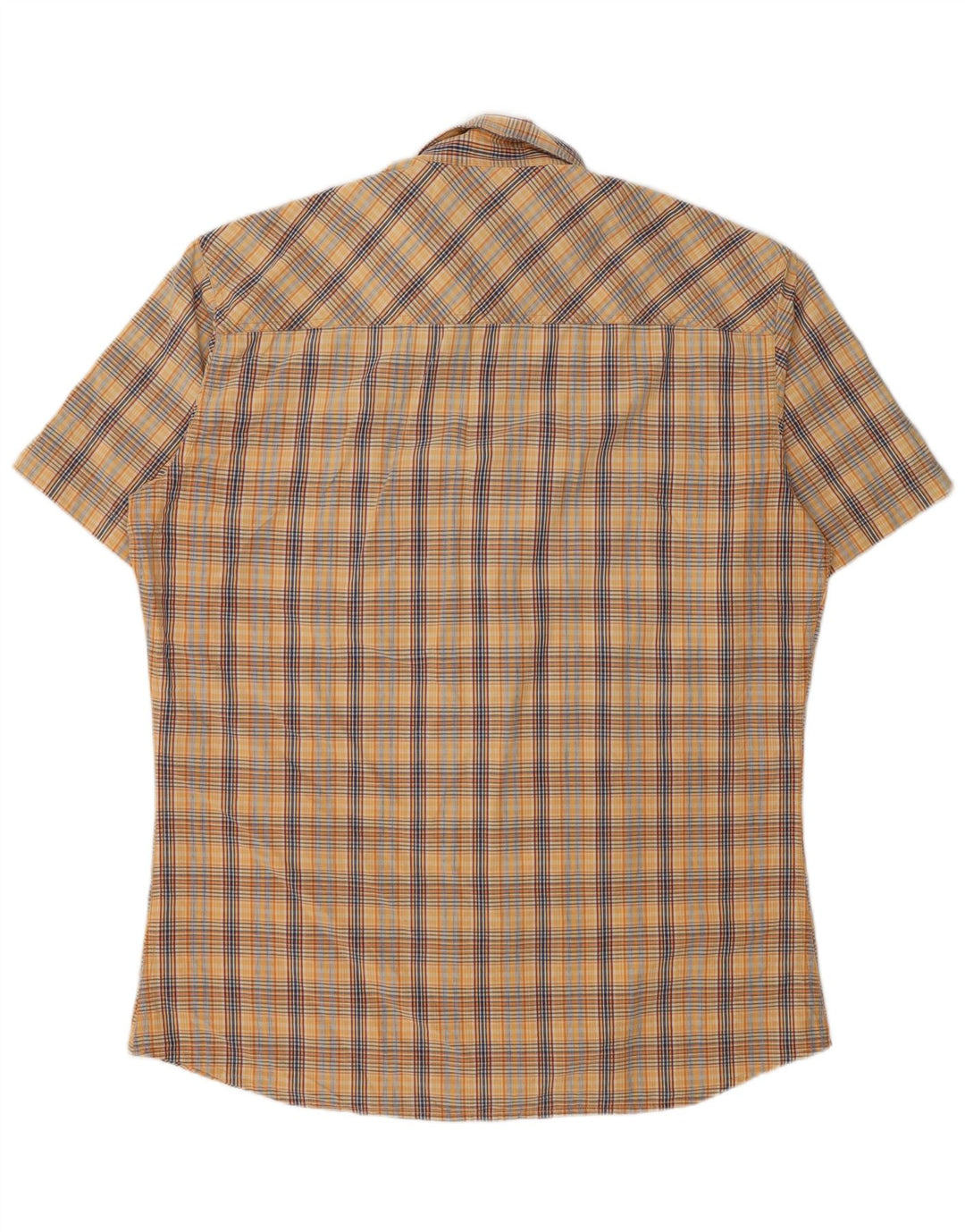 Marlboro Classics Herren Kurzarmhemd 2XL Beige kariert