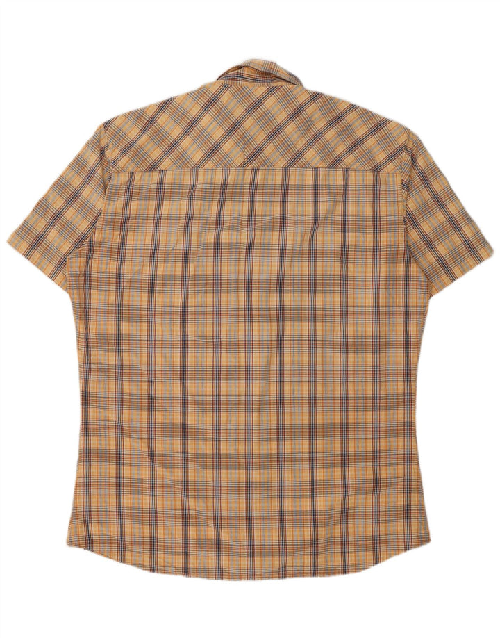 Marlboro Classics Herren Kurzarmhemd 2XL Beige kariert