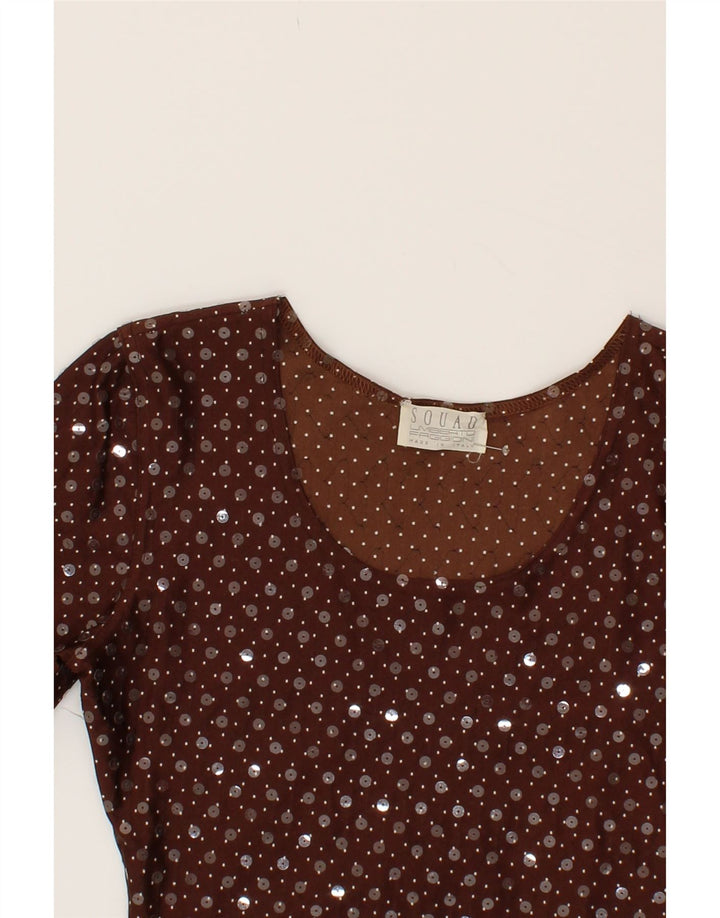 VINTAGE Womens Bodycon Dress IT 42 Medium Brown Polyamide Vintage Vintage and Second-Hand Vintage from Messina Hembry 