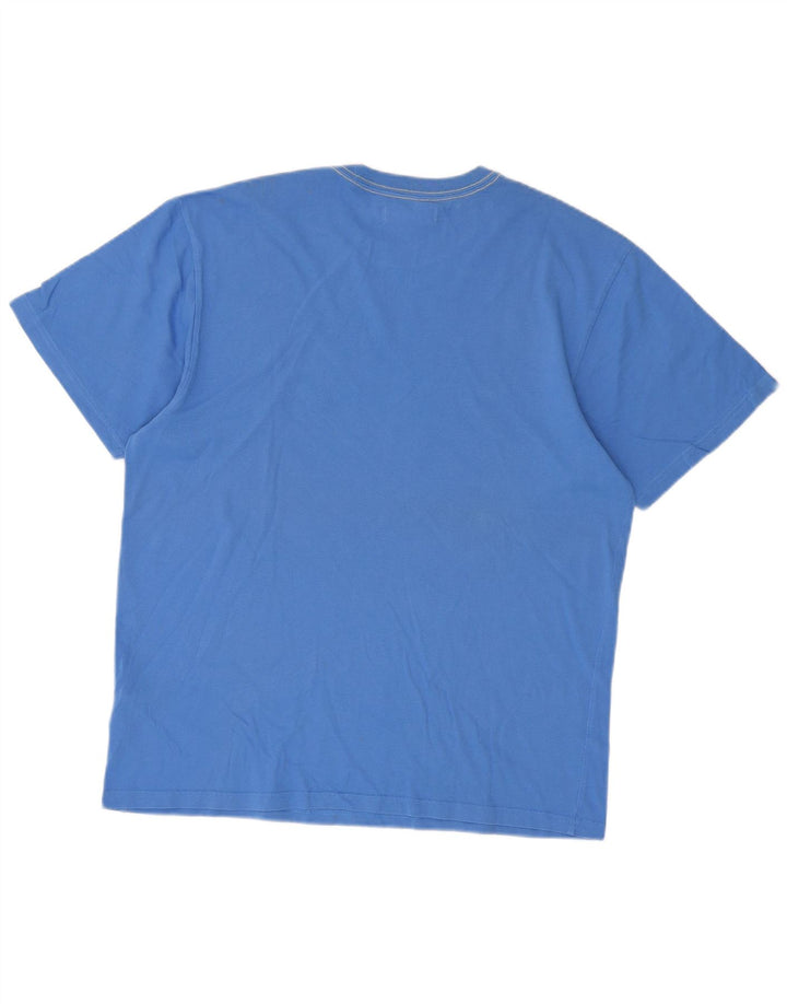 Adidas Herren Grafik T-Shirt Top Große blaue Baumwolle