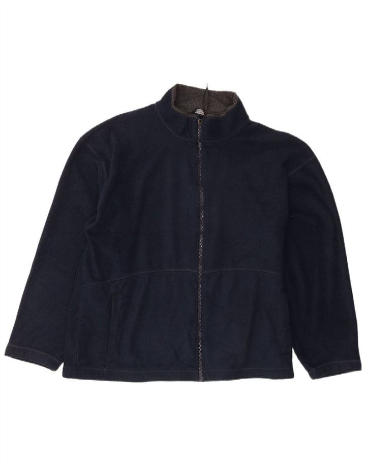 Marks & Spencer Herren Fleecejacke UK 40 Large Marineblau Polyester
