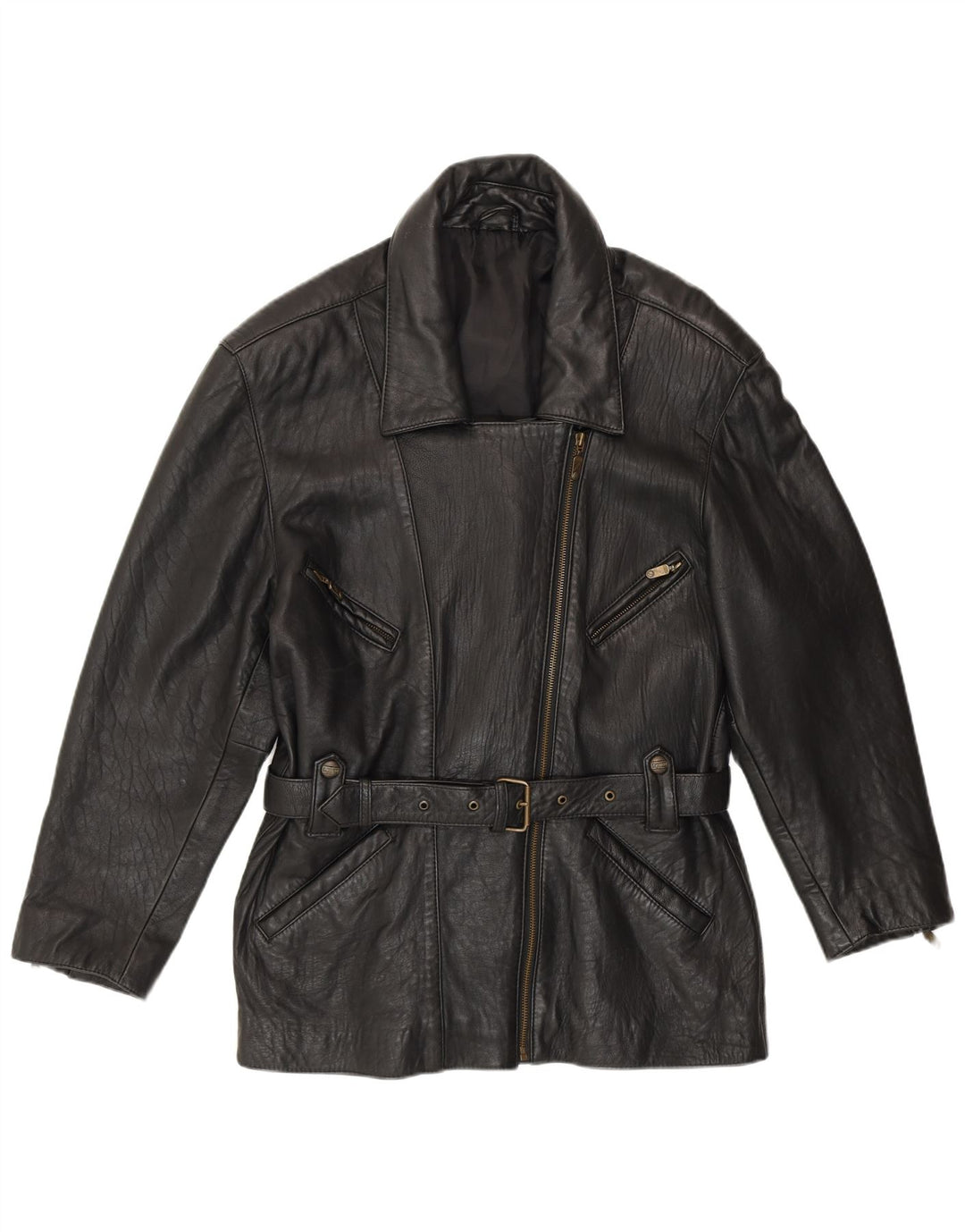 MADDOX Damen Lederjacke IT 42 Mittelschwarzes Leder