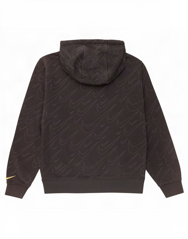 Nike Mens Graphic Hoodie Jumper Small Black Cotton