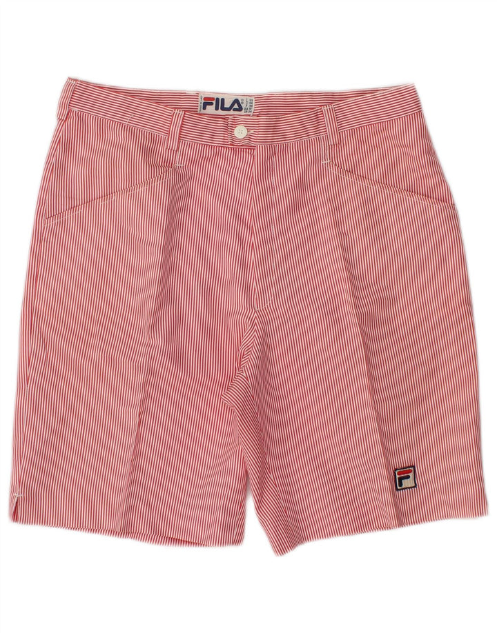 FILA Herren Freizeitshorts W28 Kleines rot gestreiftes Polyester