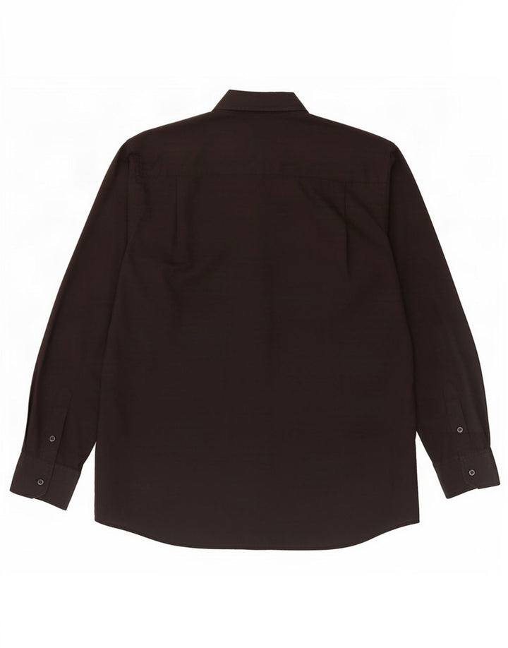 Pierre Cardin Herren Regular Fit Hemd XL Schwarz Polyester