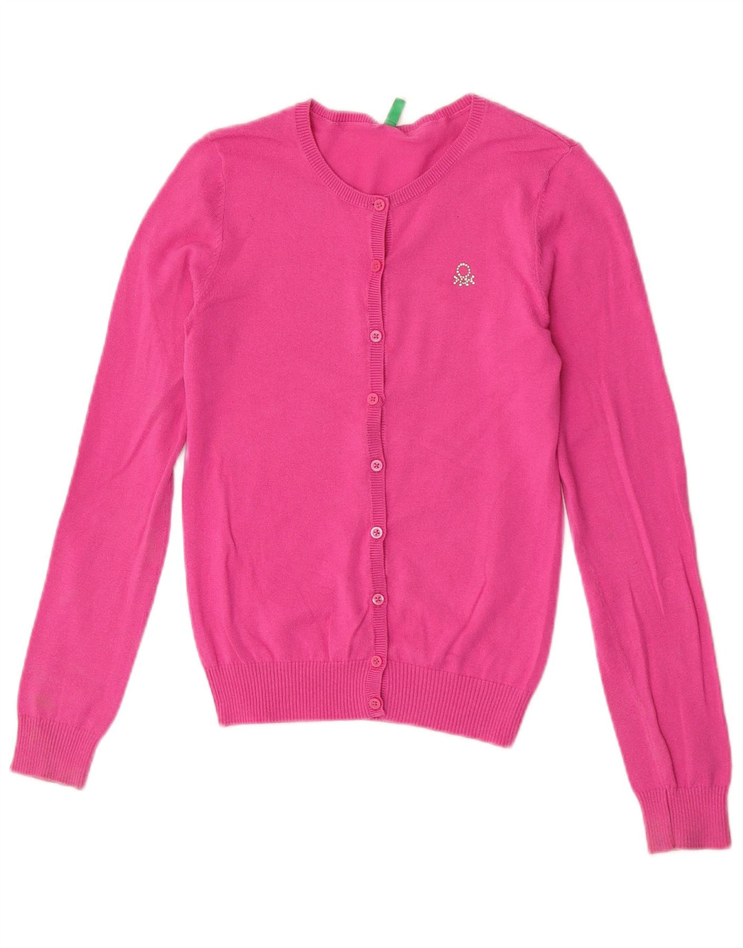Benetton Damen-Cardigan-Pullover UK 8 Small Pink
