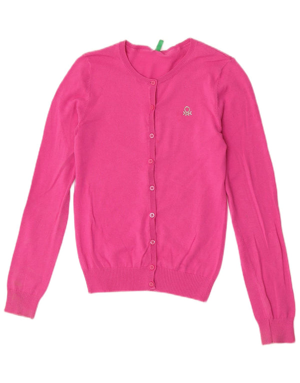 Benetton Damen-Cardigan-Pullover UK 8 Small Pink