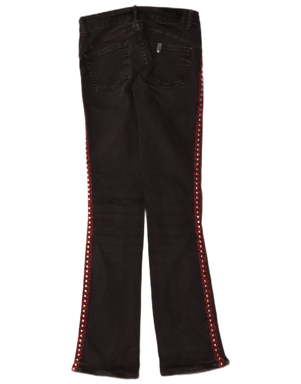 Liu Jo Damen Bootcut Jeans W26 L31 Schwarze Baumwolle