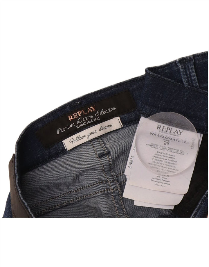 Replay Damen Skinny Jeans W25 L27 Blau Modal