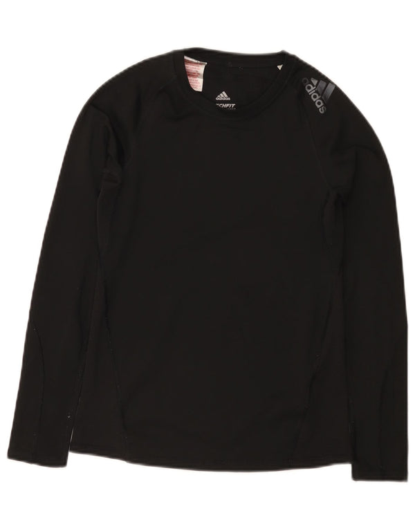 Adidas Jungen Climacool Top Langarm 11-12 Jahre Schwarzes Polyester
