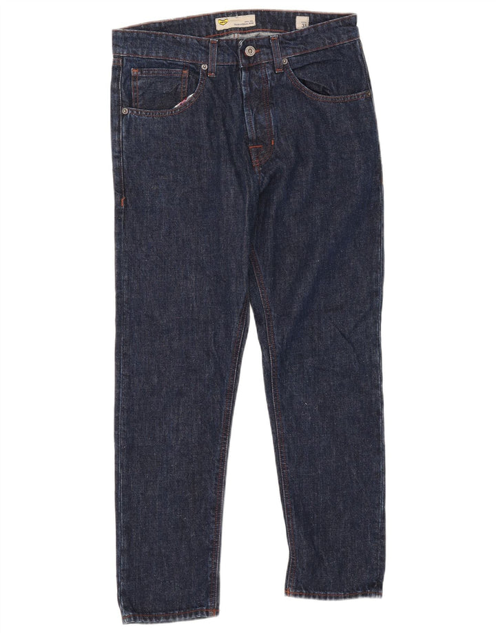 POP 84 Herren Straight Jeans W31 L26 Marineblau Baumwolle