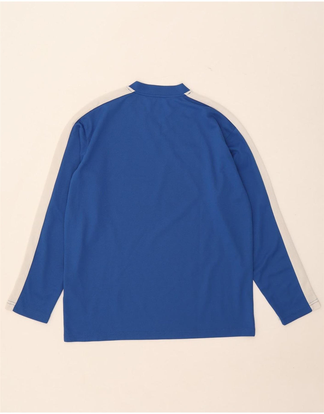 Umbro Herren-Oberteil, langärmelig, Mittelblau, Farbblock-Polyester