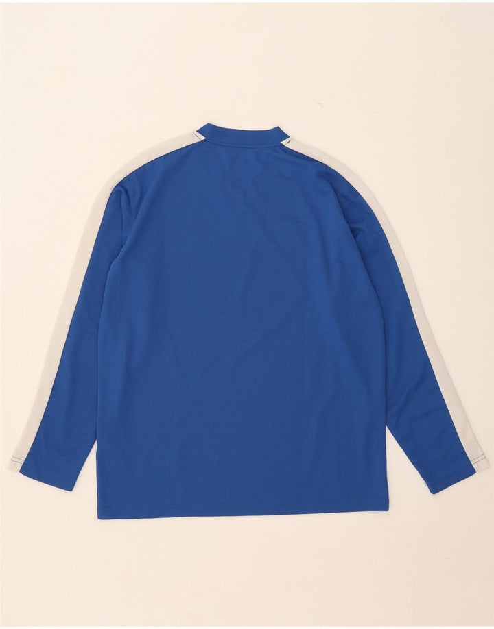 Umbro Herren-Oberteil, langärmelig, Mittelblau, Farbblock-Polyester