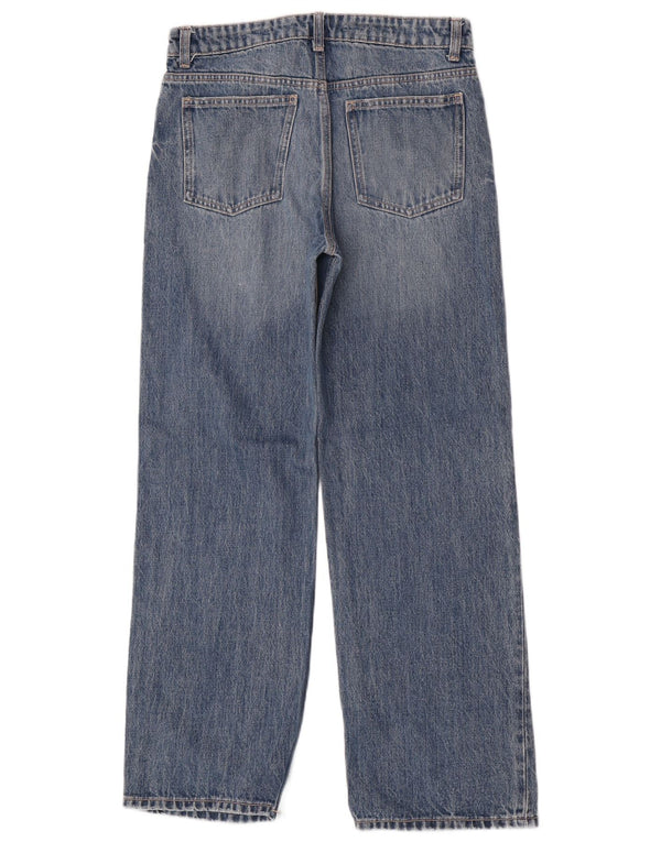 Zara Damen High Rise Wide Leg Jeans EU 36 XS W26 L30 Blaue Baumwolle