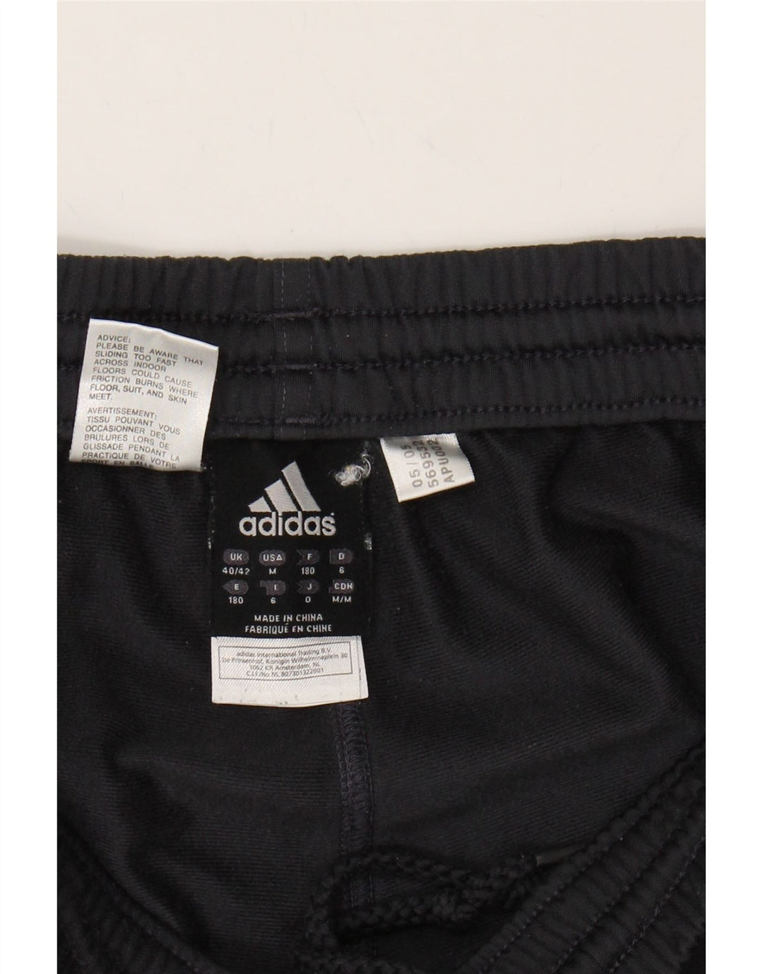 ADIDAS Mens Tracksuit Trousers UK 40/42 Medium Black Polyester Vintage Adidas and Second-Hand Adidas from Messina Hembry 