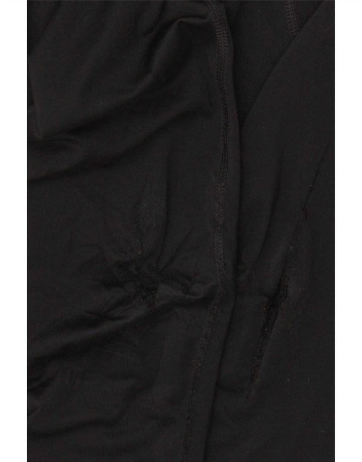 Nike Damen-Kompressionsoberteil, langärmlig, UK 10, Größe S, Schwarz, Polyester