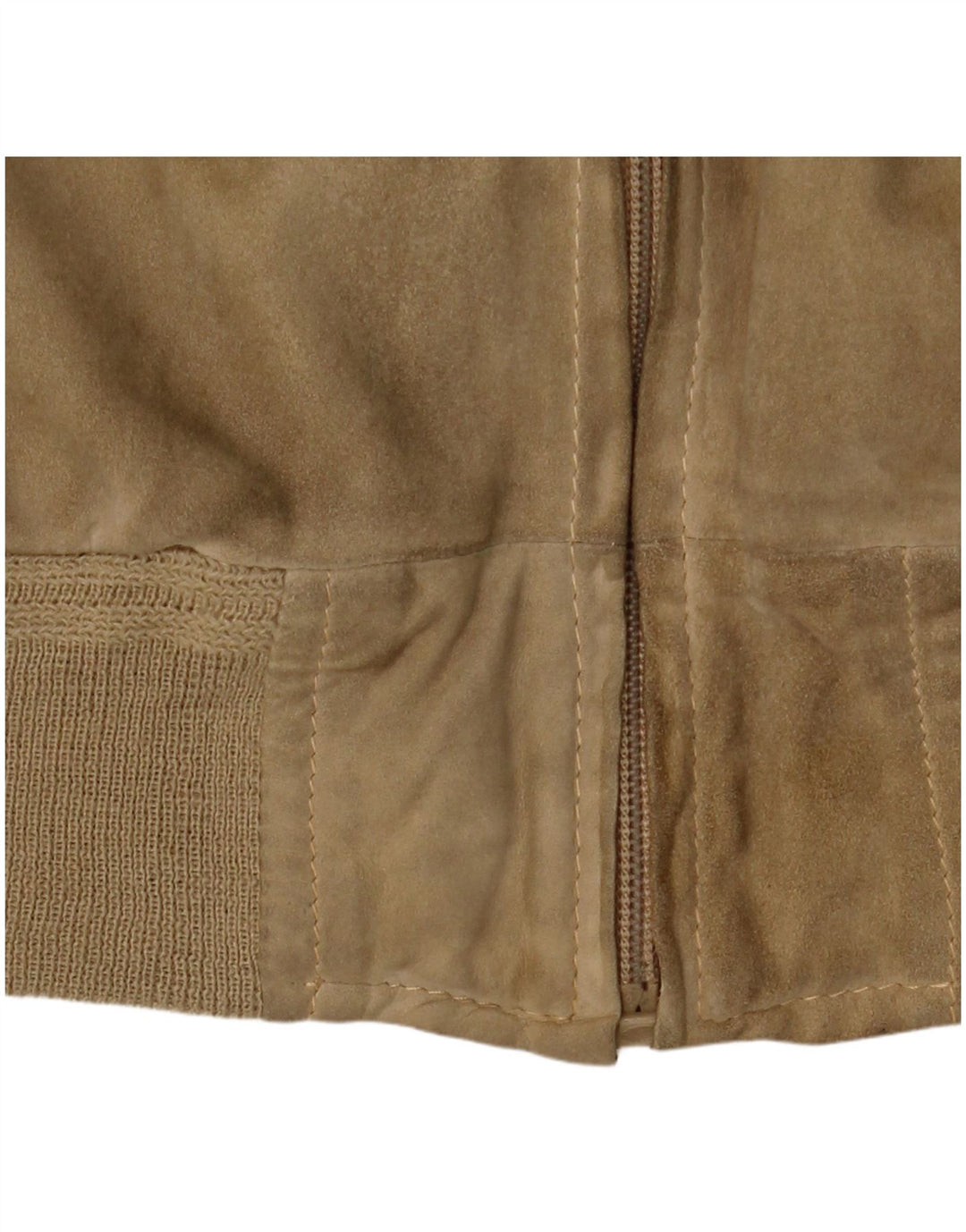Vintage Herren Wildleder Bomberjacke UK 38 Medium Beige
