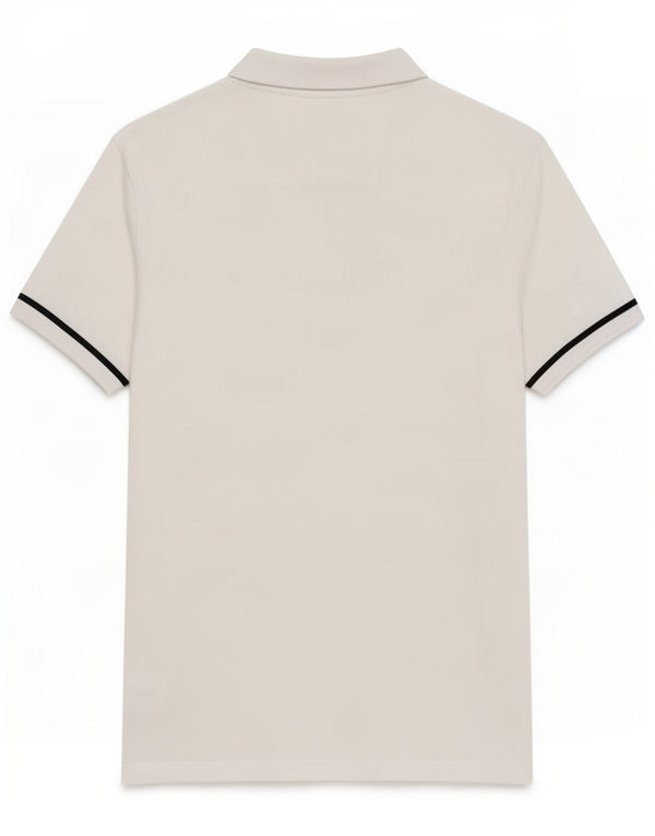 French Connection Herren-Poloshirt aus mittelweißer Baumwolle