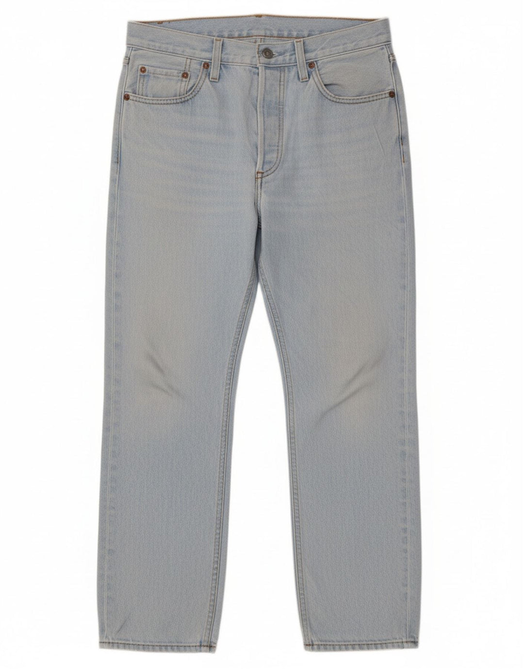 LEVI'S Womens 501 Straight Jeans W28 L25 Blue Cotton Classic