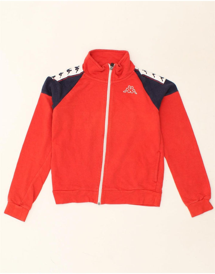 KAPPA Girls Graphic Tracksuit Top Jacket 11-12 Years Red Colourblock | Vintage Kappa | Thrift | Second-Hand Kappa | Used Clothing | Messina Hembry 