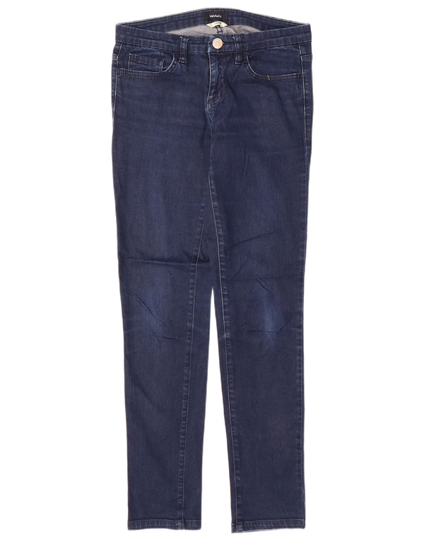 Max & Co. Damen Skinny Jeans UK 10 Small W28 L30 Marineblau Baumwolle