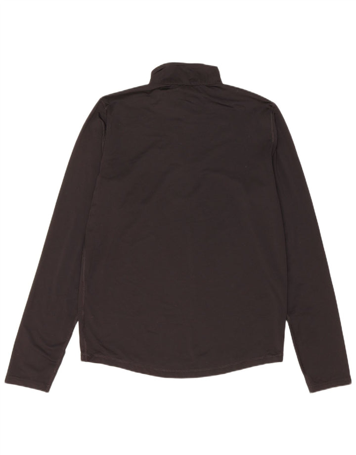 CHAMPION Herren-Pullover-Trainingsanzugoberteil mit Reißverschluss am Hals, Größe S, Schwarz