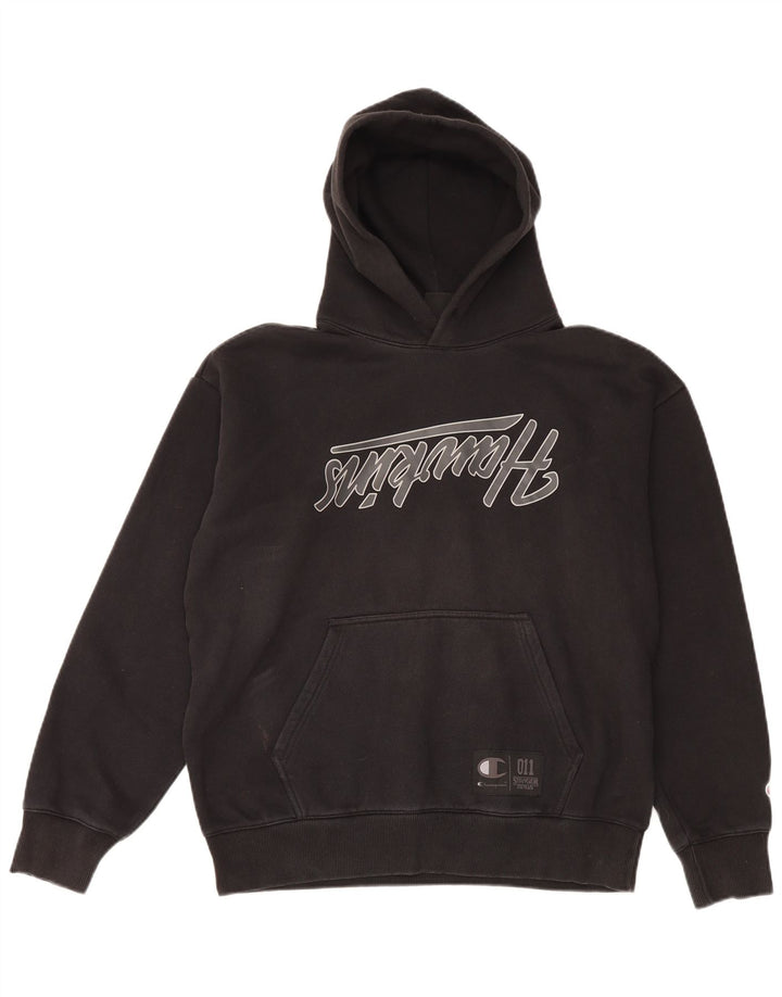 Champion Herren-Kapuzenpullover mit Grafik, Größe L, Schwarz