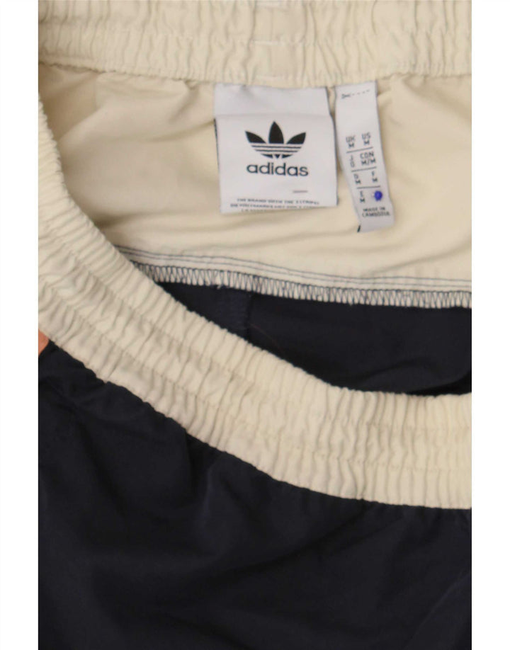 Adidas Herren-Badeshorts, mittelgroß, marineblau, Colourblock-Polyester