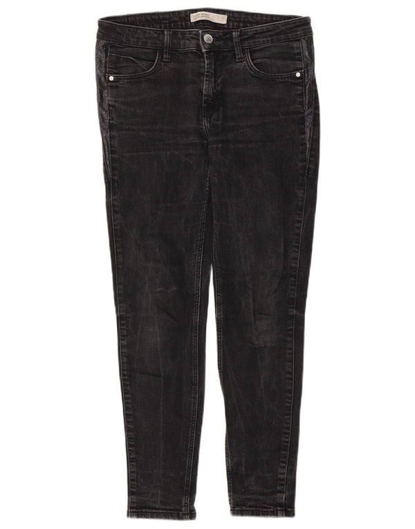 Zara Damen Slim Jeans EU 38 Small W28 L27 Grau