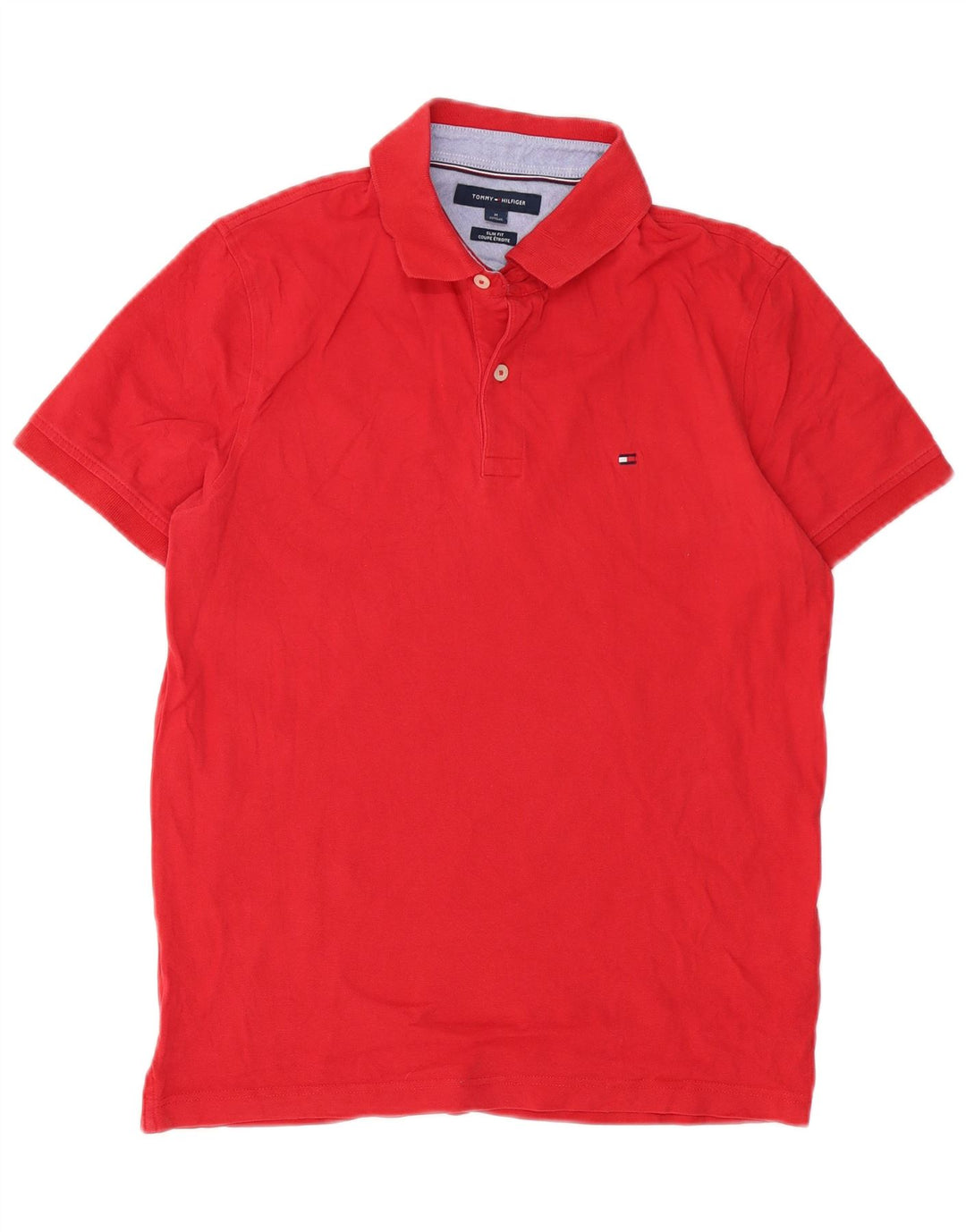 Tommy Hilfiger Herren Slim Fit Poloshirt mittelrote Baumwolle