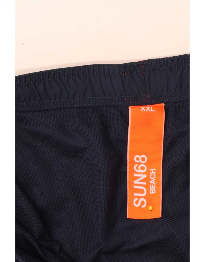 Sun68 Herren Badeshorts 2XL Marineblau Polyester