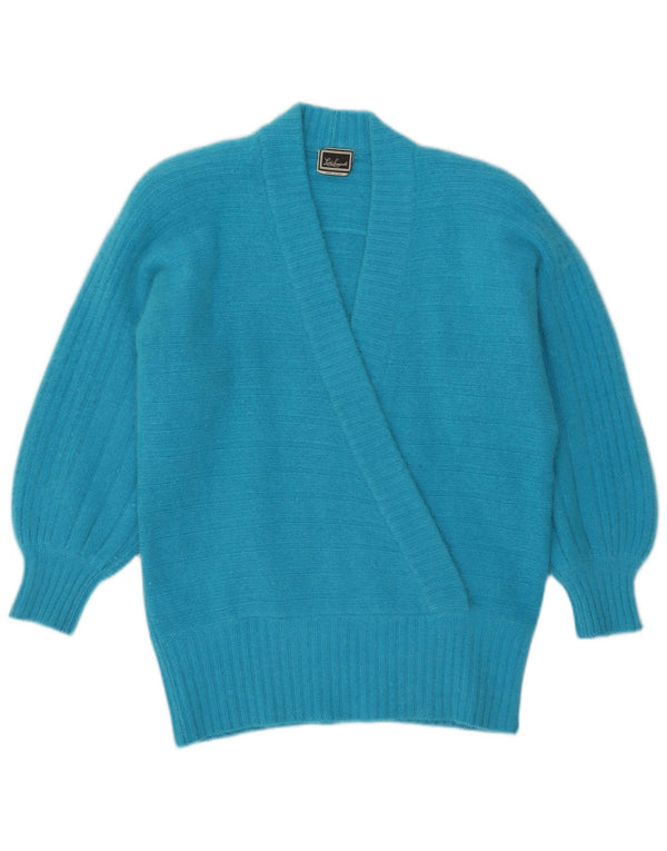 Luisa Spagnoli Damen-Pullover mit V-Ausschnitt, UK 16, Größe L, Blau