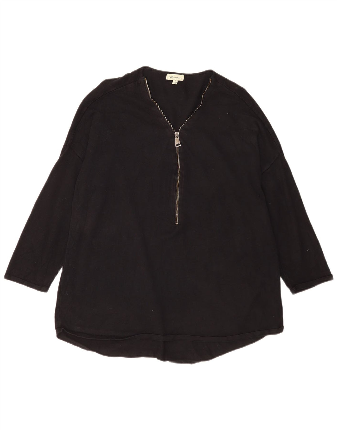 Marks & Spencer Damen Longline-Pullover mit Reißverschluss, Gr. 10, Größe S, Marineblau