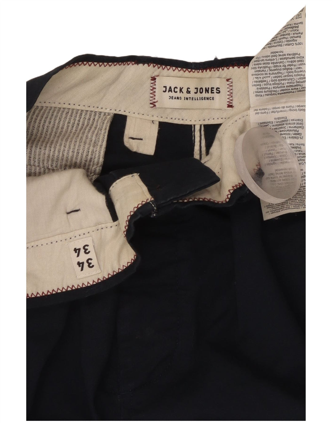 JACK & JONES Herren Slim Chinohose W34 L34 Marineblaue Baumwolle