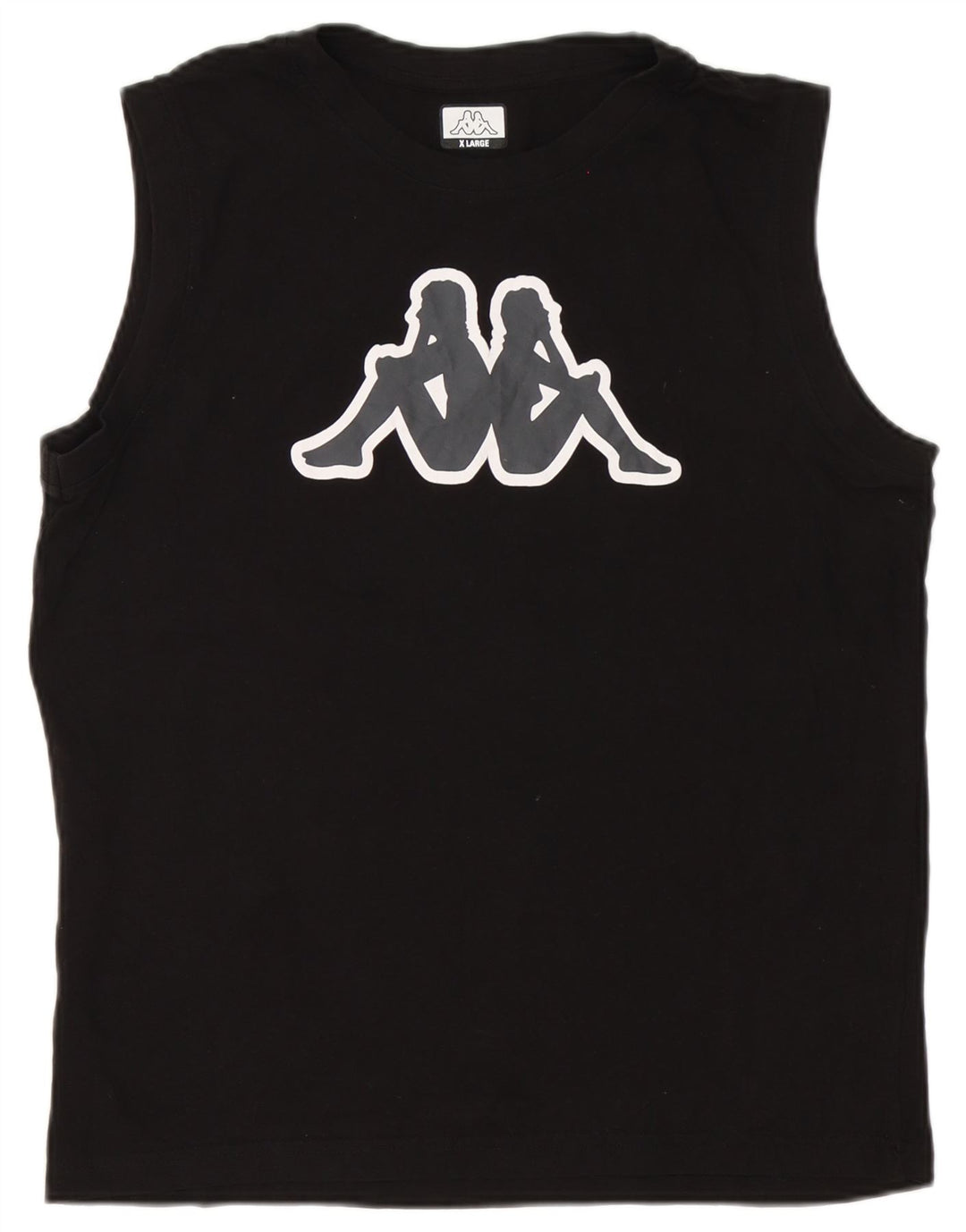 Kappa Herren Graphic Vest Top XL Schwarz Baumwolle