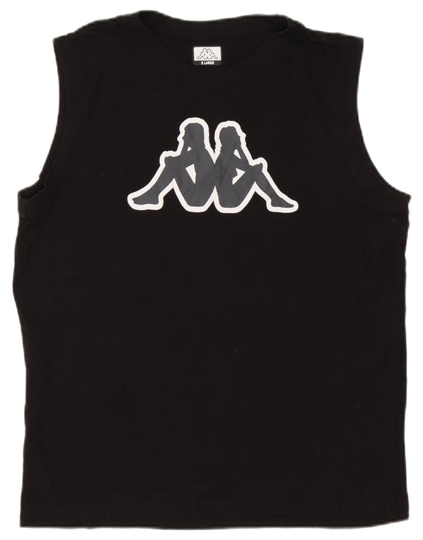 Kappa Herren Graphic Vest Top XL Schwarz Baumwolle