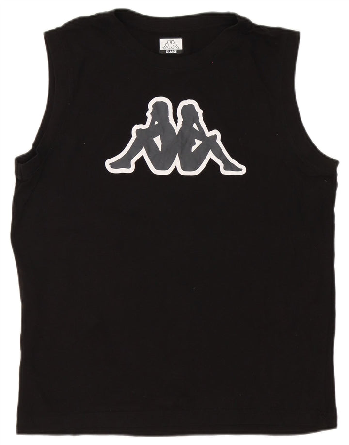 Kappa Herren Graphic Vest Top XL Schwarz Baumwolle