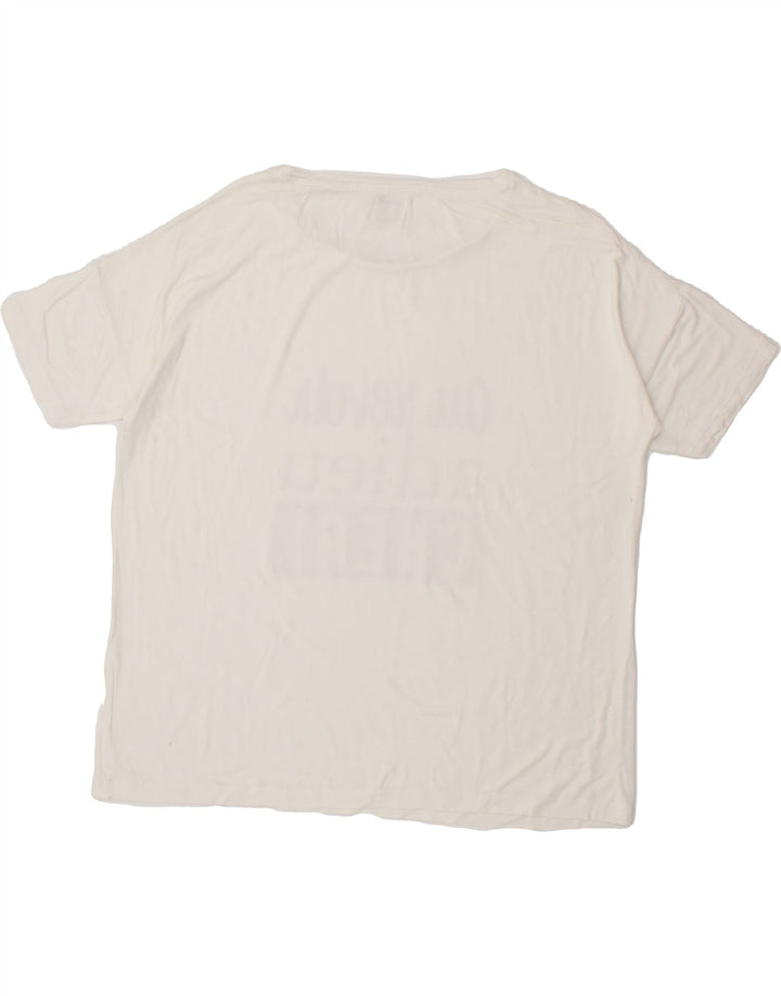 DACK'S Womens Graphic T-Shirt Top UK 16 Large White Vintage Dack's and Second-Hand Dack's from Messina Hembry 