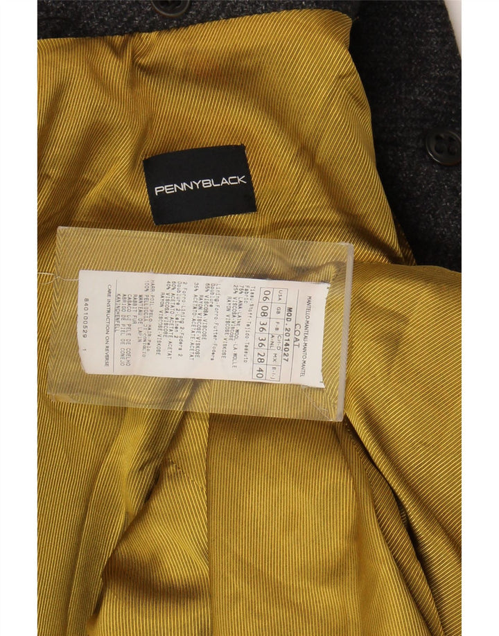 Penny Black Damenmantel UK 8 Small Graue Wolle