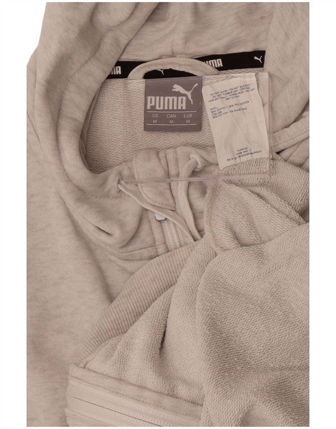 Puma Herren Graphic Zip Hoodie Pullover Mittelgraue Colourblock-Baumwolle