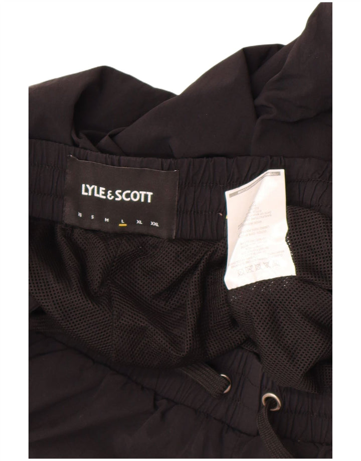 Lyle & Scott Herren-Trainingshose, Jogginghose, Größe L, Schwarz, Polyester