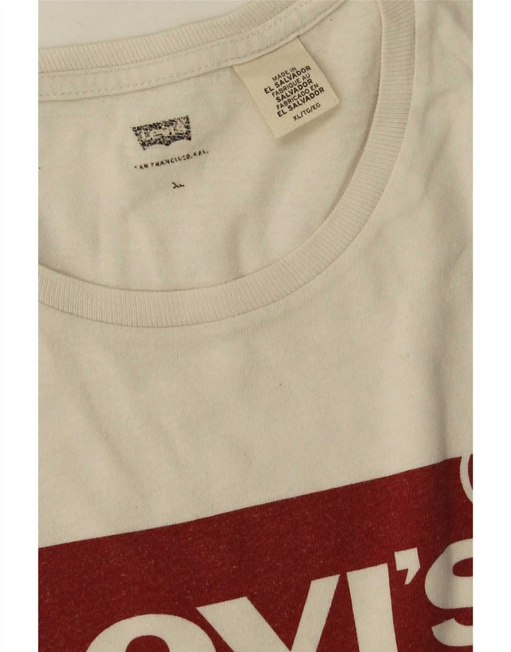Levi's Herren T-Shirt mit Grafik, XL, Weiß