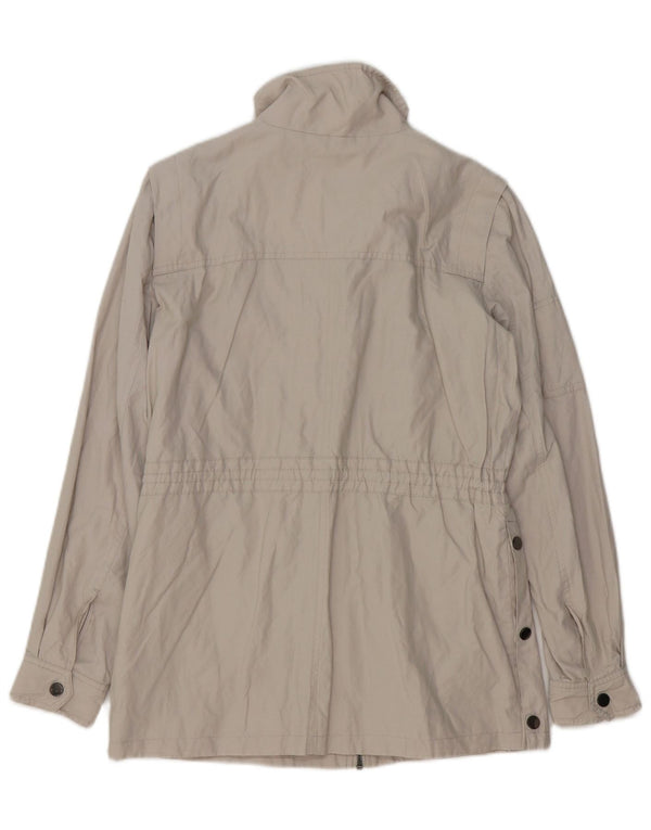 MINT VELVET Damen-Utility-Jacke UK 10 Small Graue Baumwolle