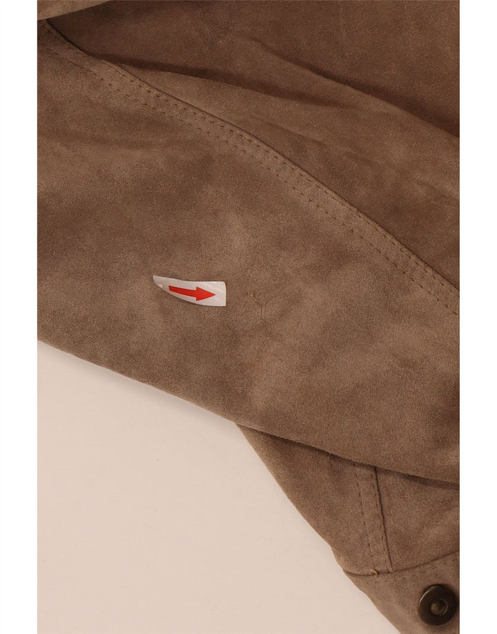 Vintage Herren Wildleder Bomberjacke IT 52 XL Braunes Leder